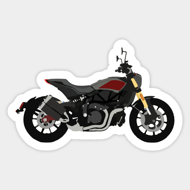 Motorcycle Indian Ftr 1200 S Sticker by WiredDesigns